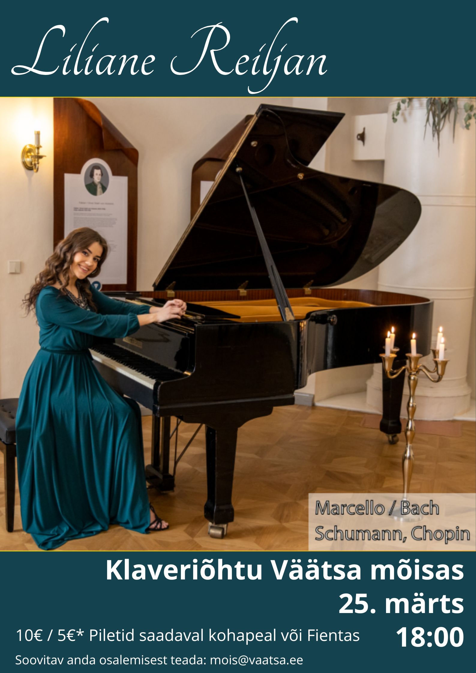 25. märtsil kell 18.00 klaveriõhtu Väätsa mõisas