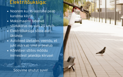 Väikene meeldetuletus elektritõuksiga liikumisel!