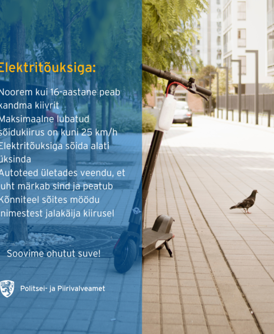 Väikene meeldetuletus elektritõuksiga liikumisel!